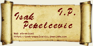 Isak Pepelčević vizit kartica